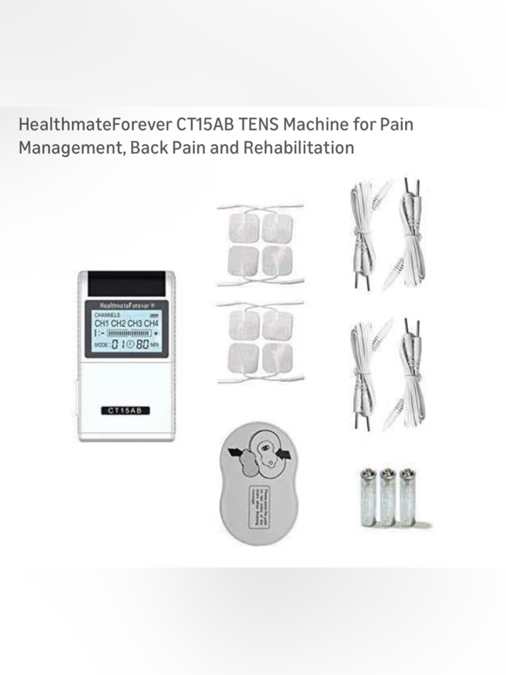 NWOT CT15AB Electronic Pulse Massager - White - Picture 2 of 4